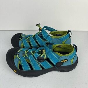 Keen Newport Youth Aqua Blue‎ and Lime Green Waterproof Sandals youth size 4